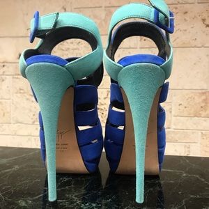 Giuseppe Zanotti Two Toned Suede Platform Heels